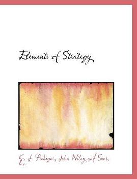 Paperback Elements of Strategy Book