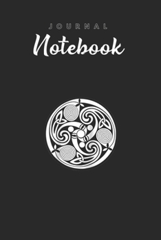 Journal Notebook: Celtic Design Celtic Triskele Triskelion Spiral Raglan Baseball Spitural Blank Pages Rule Lined Journal Notebook with Black Cover ... Pages for Kids or Men and Women to Write in