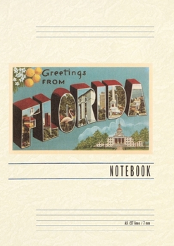 Vintage Lined Notebook Greetings from Florida
