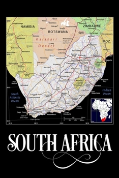 Paperback South Africa: Map of South Africa Notebook Book