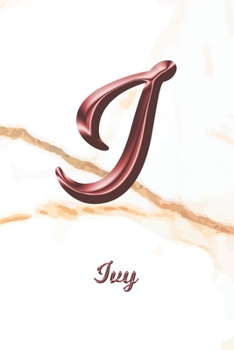 Ivy: Sketchbook | Blank Imaginative Sketch Book Paper | Letter I Rose Gold White Marble Pink Effect Cover | Teach & Practice Drawing for Experienced & ... Doodle Pad | Create, Imagine & Learn to Draw