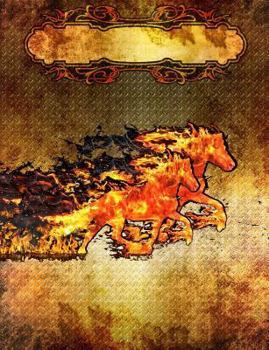 Horses on Fire Composition Book: Wide Ruled, 202 Pages (7.44 X 9.69)