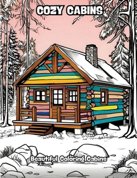 Paperback Cozy Cabins: Beautiful Coloring Cabins Book