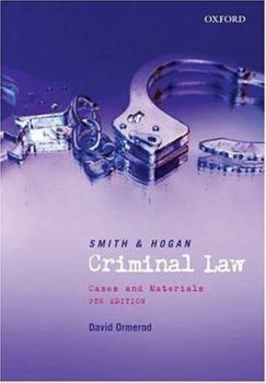 Hardcover Smith & Hogan Criminal Law: Cases and Materials Book