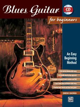 Paperback Blues Guitar for Beginners: An Easy Beginning Method, Book & Enhanced CD Book