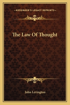 Paperback The Law Of Thought Book