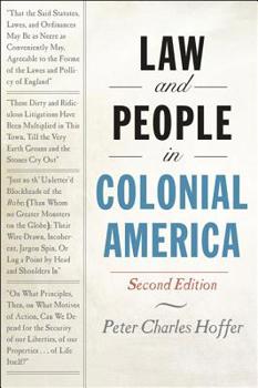 Paperback Law and People in Colonial America Book