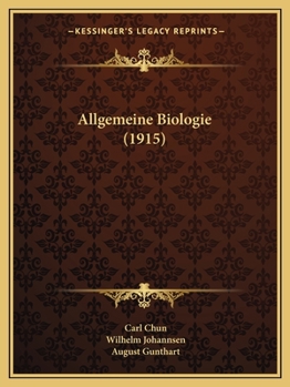 Paperback Allgemeine Biologie (1915) [German] Book