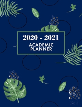 Paperback Academic Planner 2020-2021: Academic Year July 2020 - June 2021, 7 Subject Weekly Student Planner + Monthly Calendars & Goals Section, Homework Pl Book