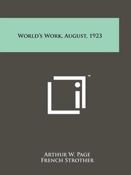 Paperback World's Work, August, 1923 Book