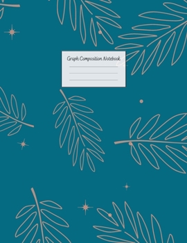 Graph Composition Notebook: Grid Paper Notebook: Large Size 8.5x11 Inches, 110 pages. Notebook Journal: Blue Golden Leafs Workbook for Preschoolers ... Adults for School College Work Writing Notes