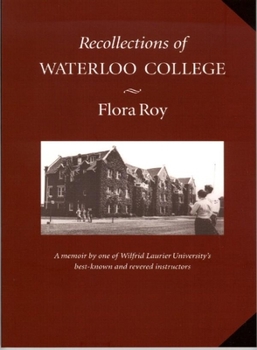 Paperback Recollections of Waterloo College Book