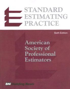 Paperback Standard Estimating Practice: American Society of Professional Estimators Book