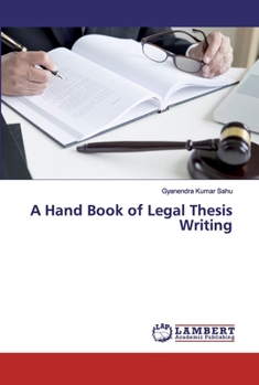 Paperback A Hand Book of Legal Thesis Writing Book