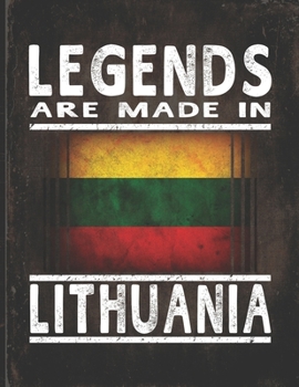 Legends Are Made In Lithuania: Customized Gift for Lithuanian Coworker  Undated Planner Daily Weekly Monthly Calendar Organizer Journal