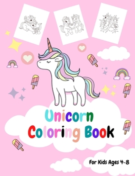 Paperback Unicorn Coloring Book: For Kids Ages 4-8, Practice drawing Dot to Dot unicorns. Book