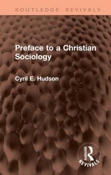 Hardcover Preface to a Christian Sociology Book
