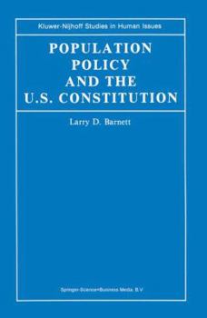 Paperback Population Policy and the U.S. Constitution Book