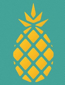 Paperback Isometric Paper Notebook: Pineapple Book