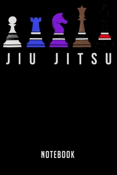 Paperback Notebook: Jiu Jitsu Training for Chess, Gift for BJJ with Text Notebook-6x9(100 pages)Blank Lined Paperback Journal For Student- Book