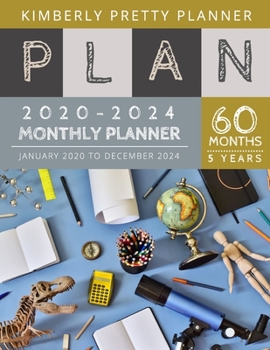 Paperback 2020-2024 5 Year Monthly Planner: calendar planner 2020-2024 - Monthly Schedule Organizer - Agenda Planner For The Next Five Years, 60 Months Calendar Book