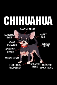 Chihuahua: Anatomy of a Chihuahua. Funny Dog Lined Notebook. Perfect Gift for Pet Owners and Lovers of Puppies.