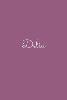 Delia: notebook with the name on the cover, elegant, discreet, official notebook for notes, dot grid notebook,