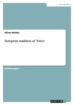 Paperback European tradition of 'Voice' Book