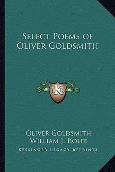 Paperback Select Poems of Oliver Goldsmith Book