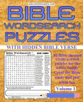 Paperback Bible Word Search Puzzles Volume 1: 50 New Large Print Bible Themed Word search puzzles Book