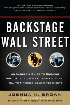 Paperback Backstage Wall Street (Pb) Book