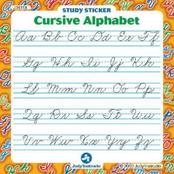 Misc. Supplies Cursive Alphabet Study Stickers Book