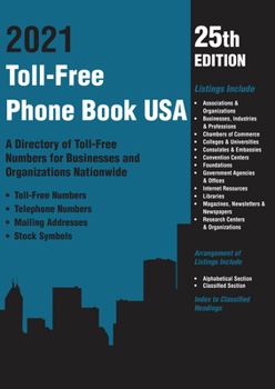 Paperback Toll-Free Phone Book USA 2021 Book