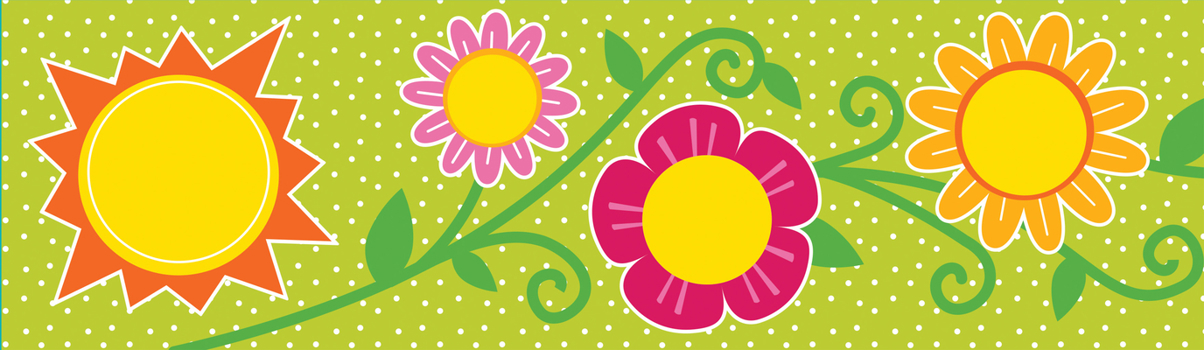 Misc. Supplies Sunshine & Flowers Straight Bulletin Board Borders Book