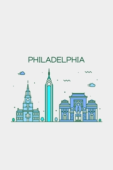 Paperback Philadelphia Minimalist Travel Notebook [Lined] [6x9] [110 pages] Book