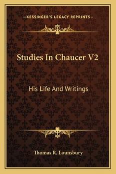 Paperback Studies In Chaucer V2: His Life And Writings Book