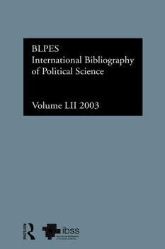 Hardcover Ibss: Political Science: 2003 Vol.52 Book