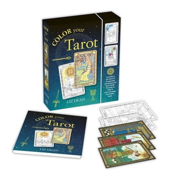 Product Bundle Color Your Tarot: Includes a Full Deck of Specially Commissioned Tarot Cards, a Deck of Cards to Color In, and a 64-Page Illustrated Boo Book