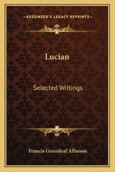 Paperback Lucian: Selected Writings Book