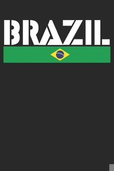 Paperback Notebook: Brazil Gift Dot Grid 6x9 120 Pages Book