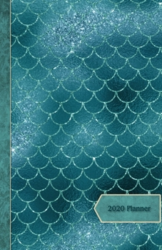Paperback 2020 Planner: Teal Scales - 12 Months Week by Hour to two-pages Diary 150 pages 5.5 x 8.5 with Contacts - Password - Birthday lists Book