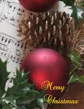 Paperback Merry Christmas: Holiday Card Design: Notebook/Journal, 8.5" x 11", 200 Pages, College Rule - 6 Book
