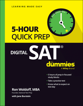 Paperback Digital SAT 5-Hour Quick Prep for Dummies Book