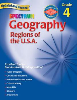 Paperback Geography, Grade 4: Regions of the U.S.A. Book