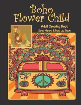 Paperback Boho Flower Child Adult Coloring Book