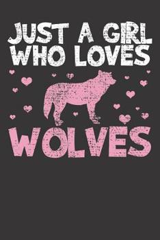 Paperback Notebook: Wolves Wildlife Animal Wolf Vintage Gift Dot Grid 6x9 120 Pages Book