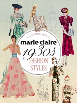 Paperback Marie Claire 1930s Fashion Styles Coloring Book
