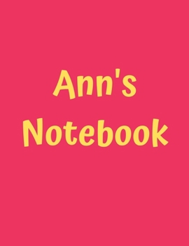 Paperback Ann's Notebook: Pink Cover, College Ruled, 100 Sheets, 8.5" x 11" (Letter Size), White Paper Book