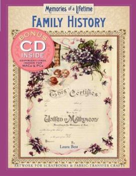 Paperback Family History: Artwork for Scrapbook and Fabric-Transfer Crafts [With CD-ROM] Book