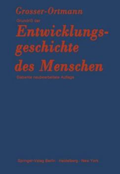 Grundriss Der Entwicklungsgeschichte Des Menschen